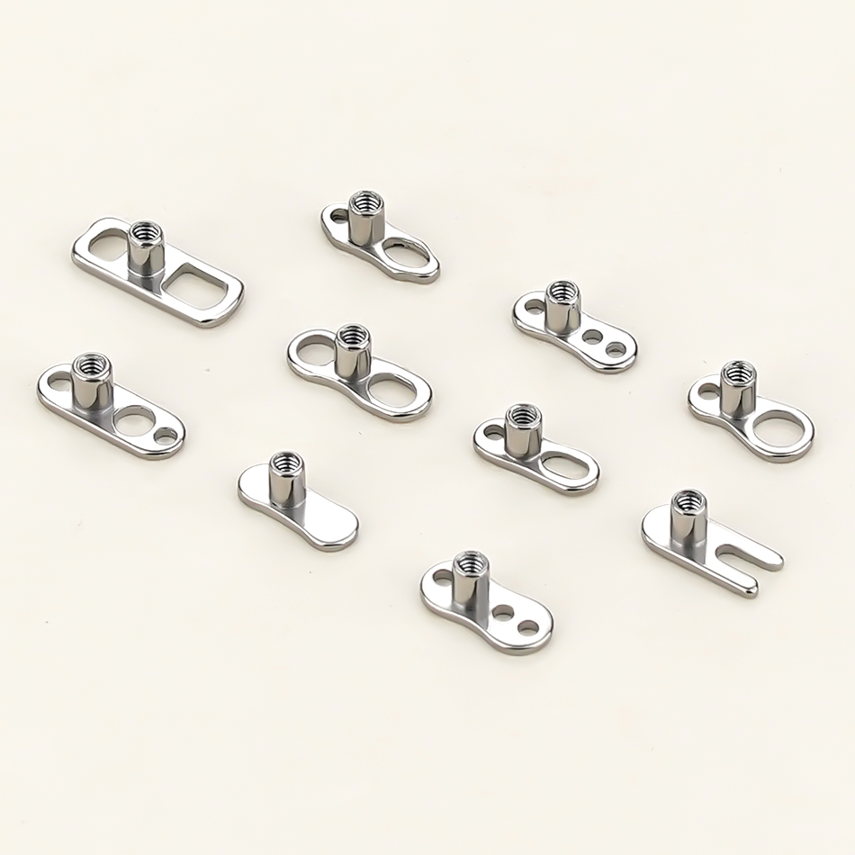 Body Jewelry Dermal - 5개/10개/50개 티타늄 더말 앵커 베이스 14G