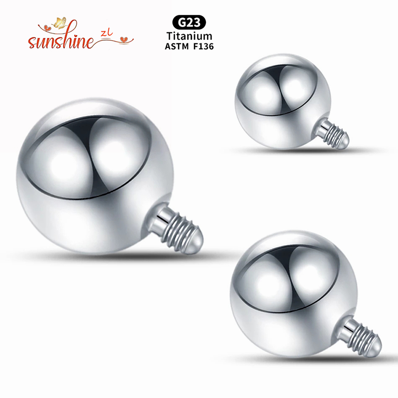Body Jewelry Dermal - 1PCS 내부 스레드 볼 티타늄 교체