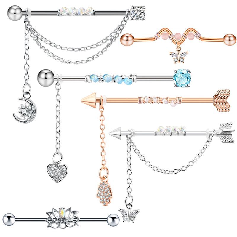 Body Jewelry Trend - 1PC 외과 강철 산업 피어싱 바벨