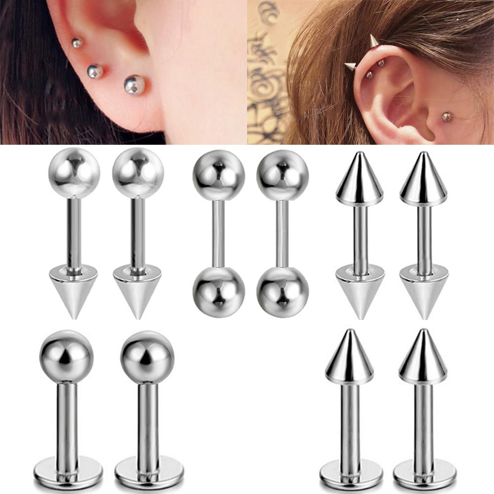 Body Jewelry Trend - 2Pcs 의학 스테인리스 Labret, 입술 피어싱