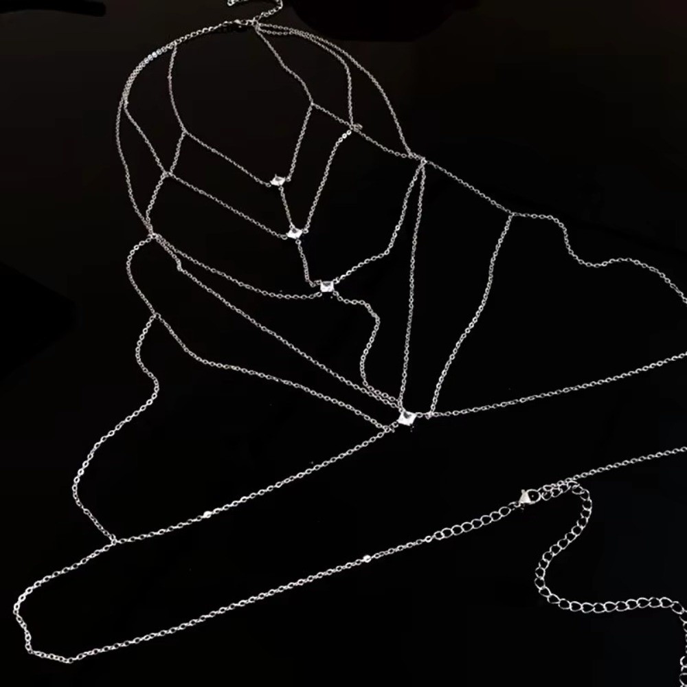 Body Jewelry Trend - 바디 주얼리 글리터 라인스톤 버스트 체인