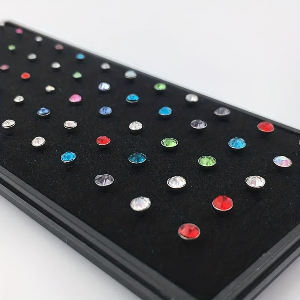 60개 코 링 세트 스터드 귀걸이 스테인레스 스틸 코  - Body Jewelry Store 리뷰 및 가격