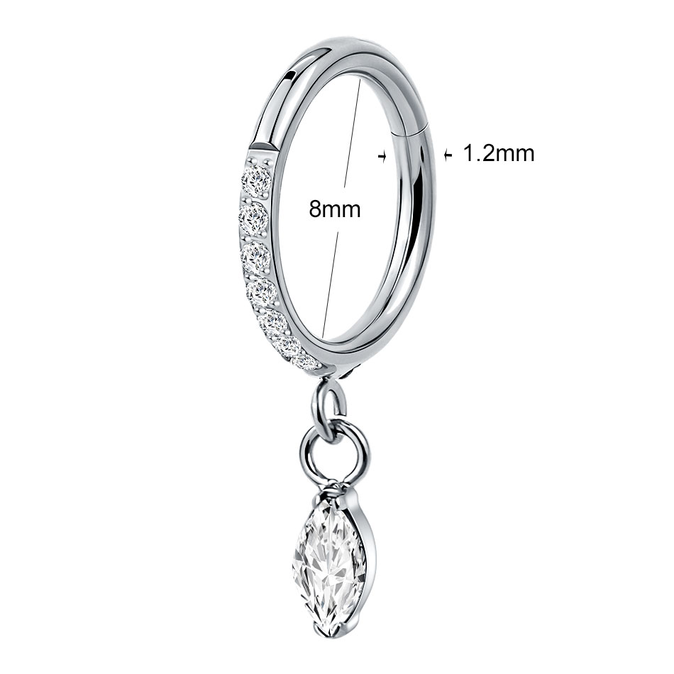 5개 티타늄 지르콘 링 귀걸이 여성용 파티 트렌드 쥬얼 - Body Jewelry Trend 리뷰 및 가격