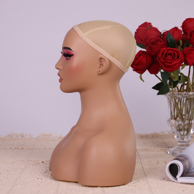 빨간색 아이섀도우와 속눈썹이 있는 PVC 하프 바디 마 - Body Jewelry Store 리뷰 및 가격