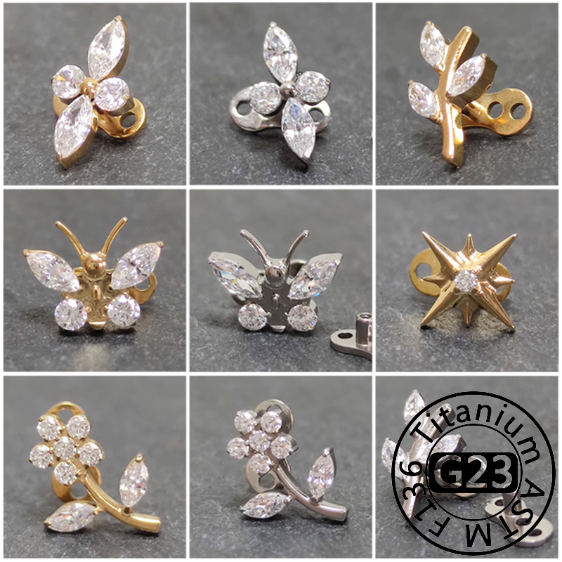 G23 티타늄 지르콘 마이크로 피부 앵커 피어싱 작은  - Body Jewelry Dermal 리뷰 및 가격