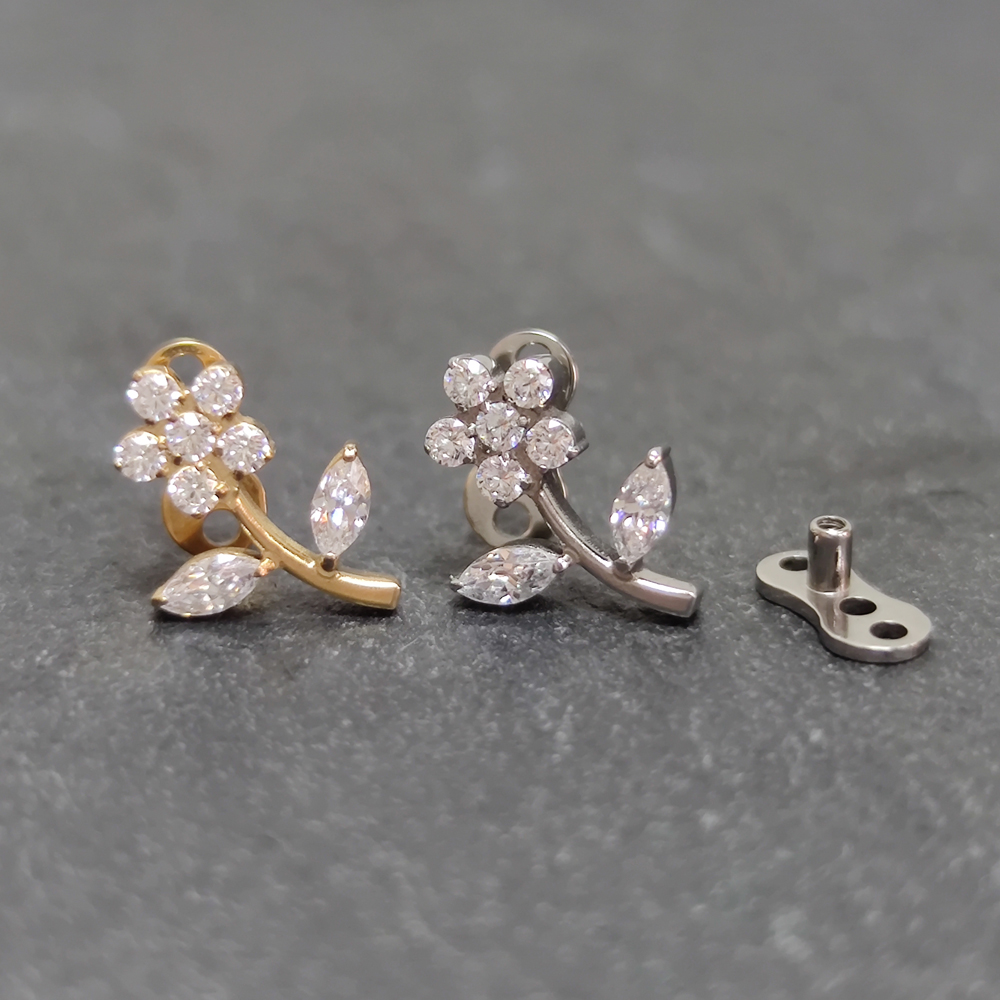 G23 티타늄 지르콘 마이크로 피부 앵커 피어싱 작은  - Body Jewelry Dermal 리뷰 및 가격