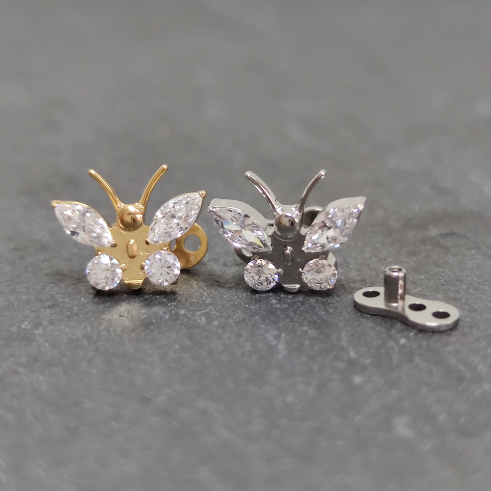 G23 티타늄 지르콘 마이크로 피부 앵커 피어싱 작은  - Body Jewelry Dermal 리뷰 및 가격