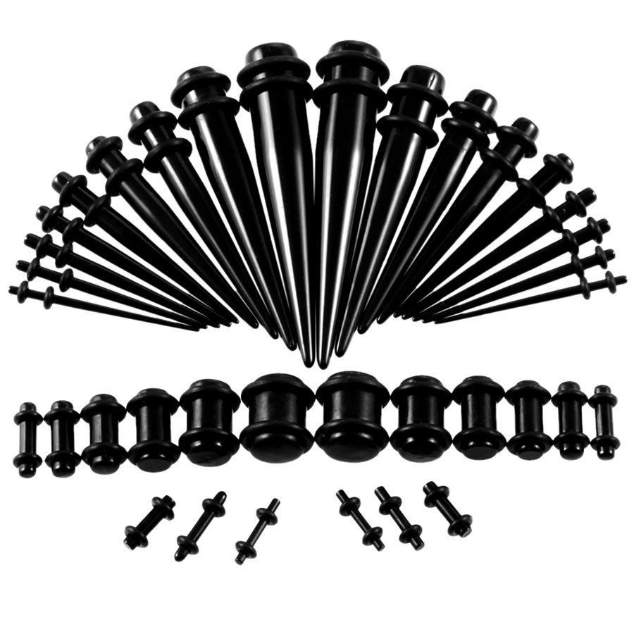 36 개/몫 아크릴 귀 게이지 테이퍼 및 플러그 스트레 - Body Jewelry Ear Gauges 리뷰 및 가격