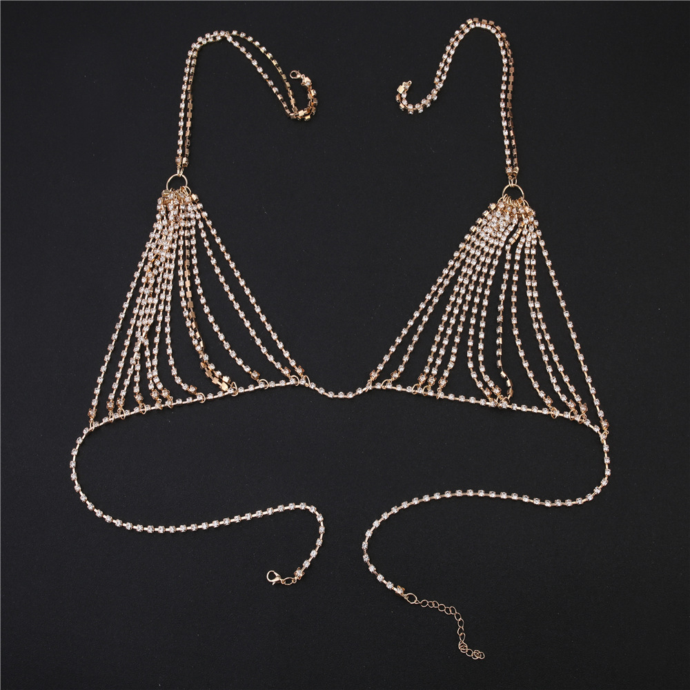 럭셔리 하트 크리스탈 비키니 바디 체인 하네스 여성용, - Body Jewelry Harness 리뷰 및 가격