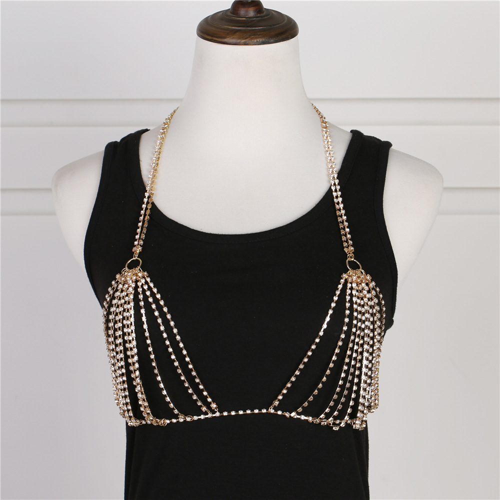 럭셔리 하트 크리스탈 비키니 바디 체인 하네스 여성용, - Body Jewelry Harness 리뷰 및 가격