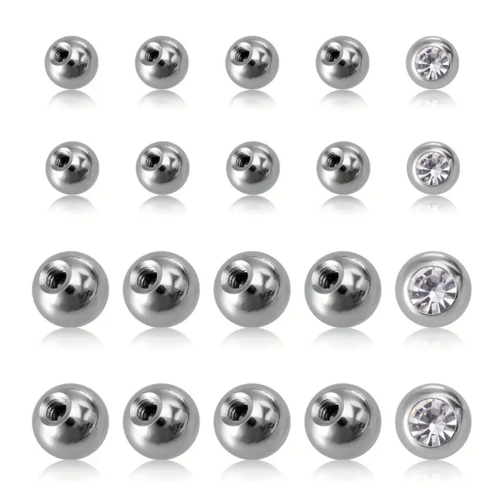 10pcs 피어싱 공 3mm 5mm 스테인레스 스틸 교 - Body Jewelry Store 리뷰 및 가격