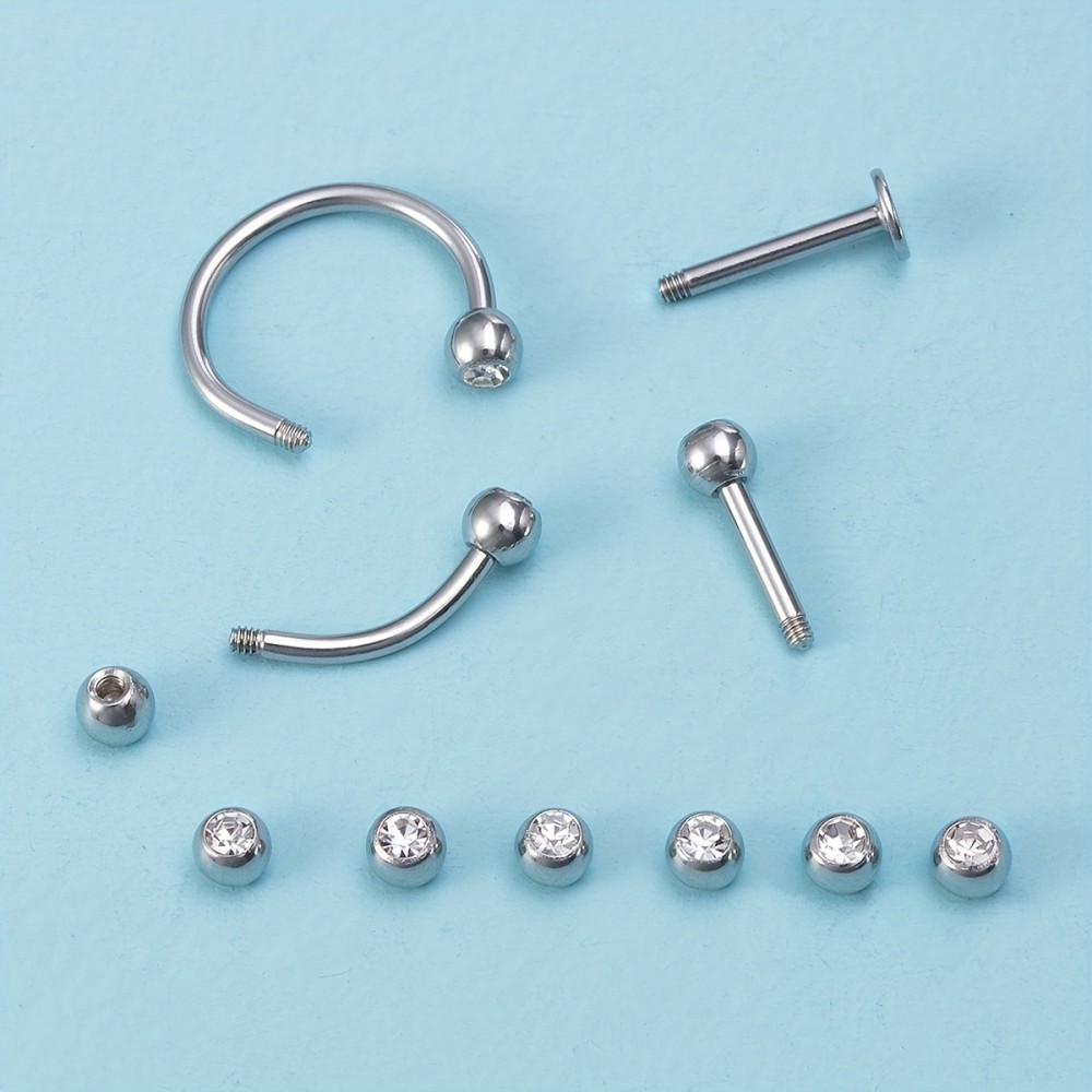 10pcs 피어싱 공 3mm 5mm 스테인레스 스틸 교 - Body Jewelry Store 리뷰 및 가격