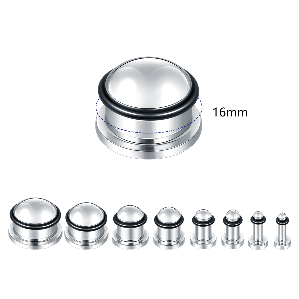 1 쌍 스테인레스 스틸 귀 터널 귀걸이 플러그 게이지  - Body Jewelry Ear Gauges 리뷰 및 가격