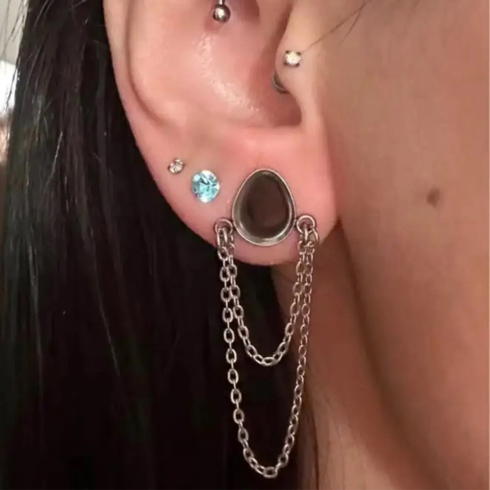 Osbourney 2PCS 스테인레스 스틸 패션 매달려 - Body Jewelry Ear Gauges 리뷰 및 가격