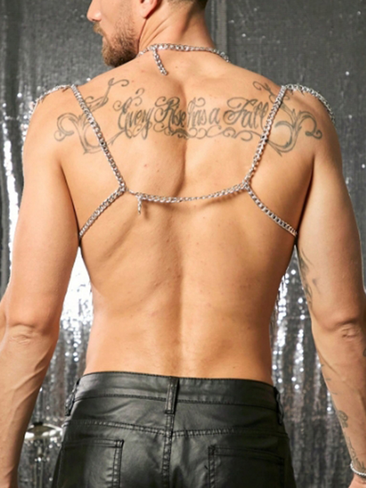 태슬 체인 바디 숄더 섹시 바디 메탈 체인 남성 펑크  - Body Jewelry Harness 리뷰 및 가격