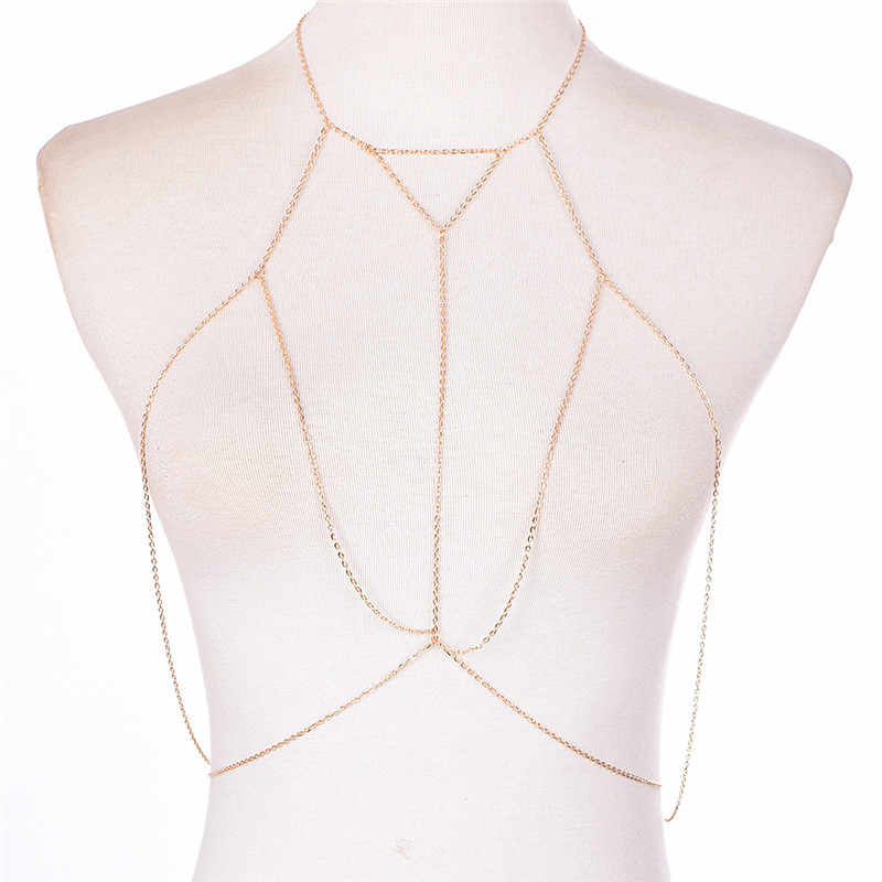 골드 실버 패션 링크 체인 브라, 다층 섹시 비치 비키 - Body Jewelry Harness 리뷰 및 가격