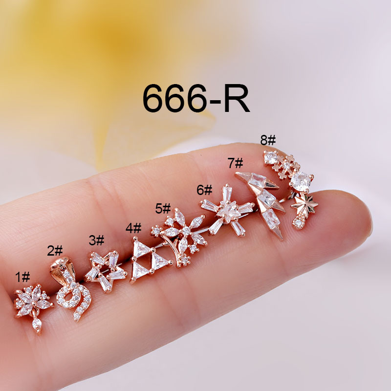 1 조각 피어싱 여성을위한 스테인레스 스틸 플라워 스터 - Body Jewelry Trend 리뷰 및 가격
