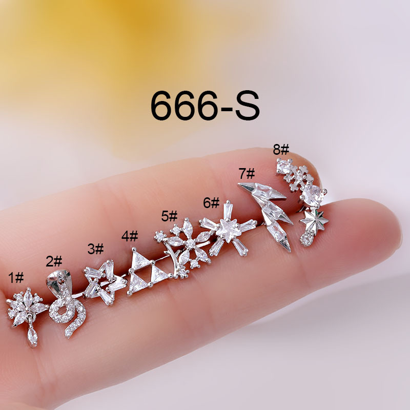 1 조각 피어싱 여성을위한 스테인레스 스틸 플라워 스터 - Body Jewelry Trend 리뷰 및 가격