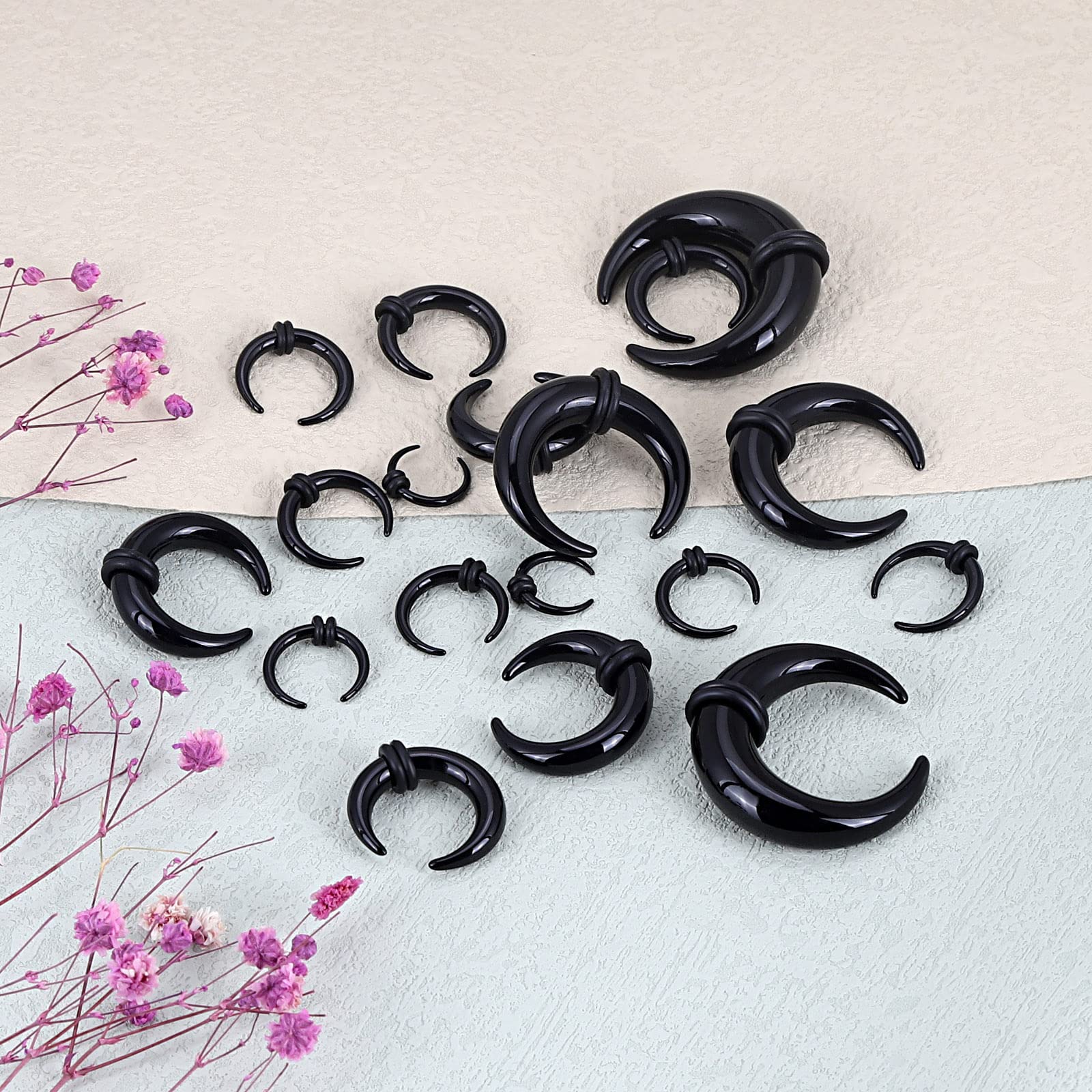 아크릴 셉텀 핀처 테이퍼 C 모양 버팔로 이어 테이퍼  - Body Jewelry Ear Gauges 리뷰 및 가격