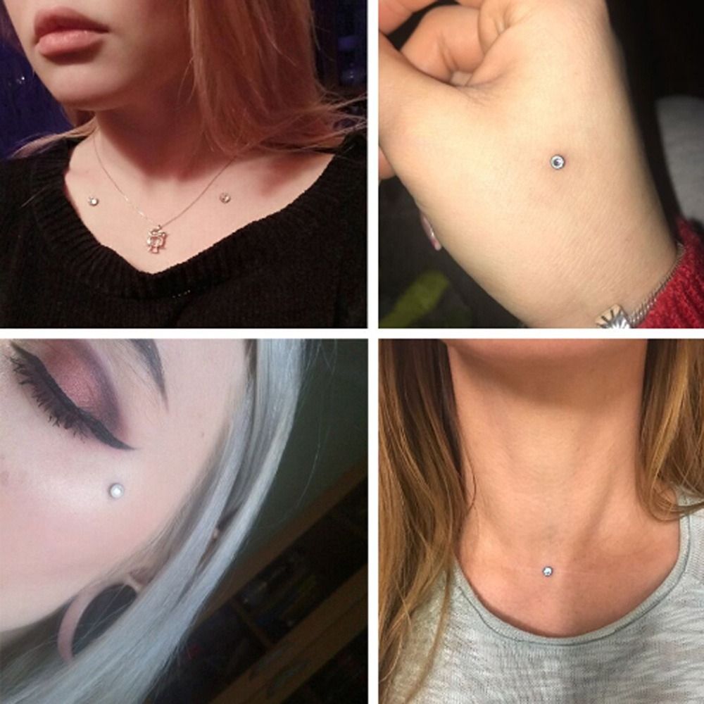 마이크로 스테인레스 스틸 바디 피어싱 도구 아크릴 코  - Body Jewelry Dermal 리뷰 및 가격