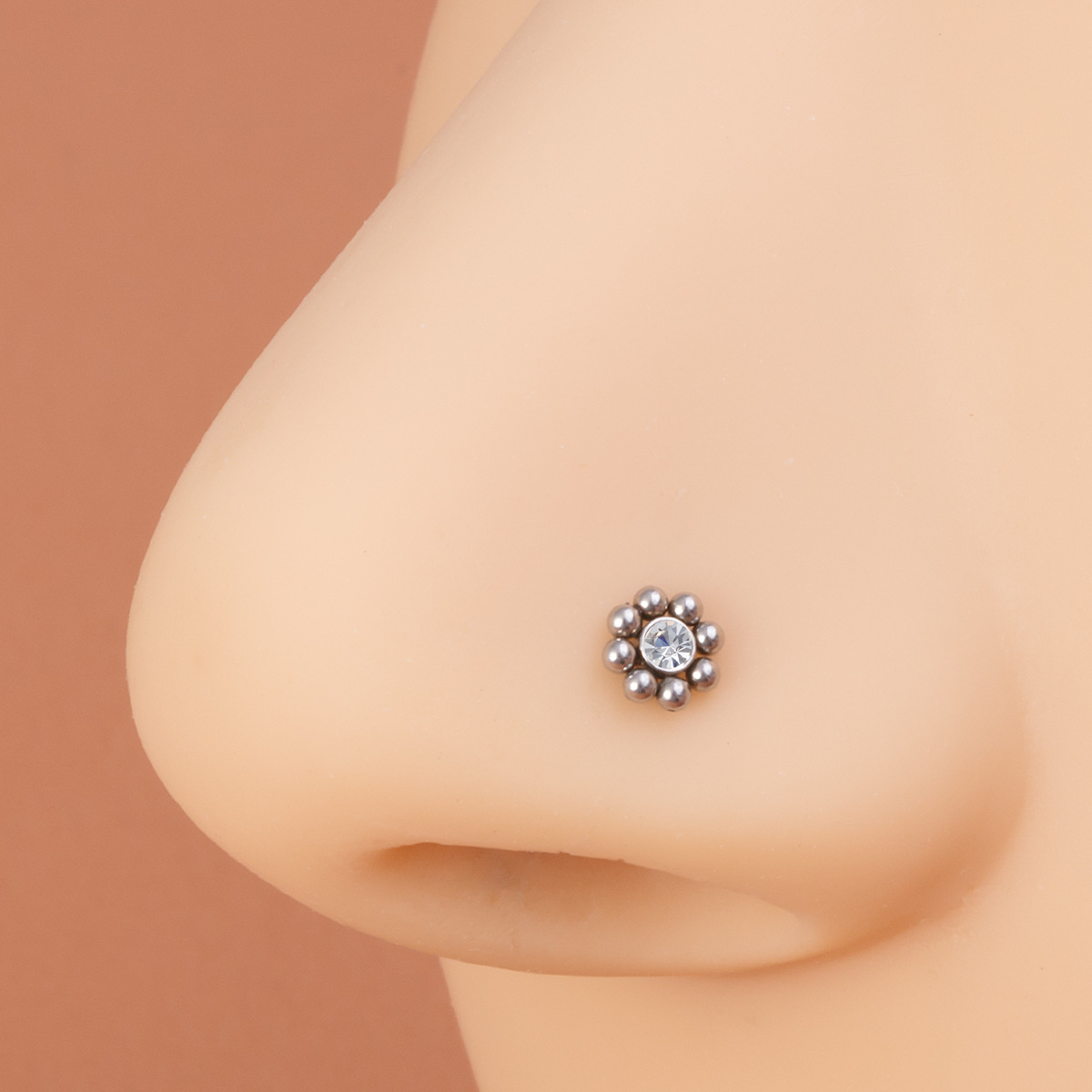 꽃 모양의 스크류 노즈 스터드 피어싱 1개, 여성과 남 - Nostril Screw Pin 리뷰 및 가격