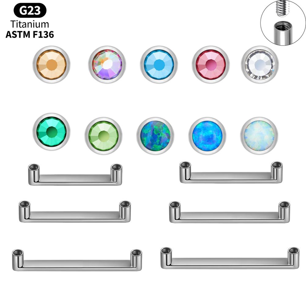 ASTM F136 티타늄 더멀 앵커 탑 라운드 CZ 베 - Body Jewelry Dermal 리뷰 및 가격