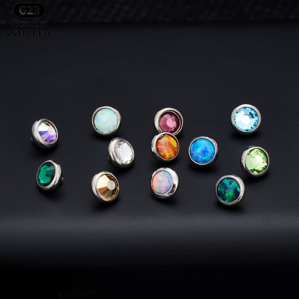 ASTM F136 티타늄 더멀 앵커 탑 라운드 CZ 베 - Body Jewelry Dermal 리뷰 및 가격