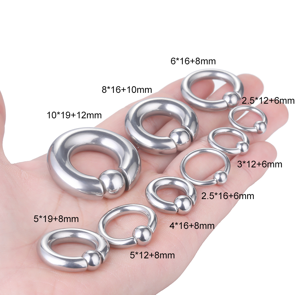 스테인레스 스틸 대형 게이지 캡티브 비즈 링, 20G- - Body Jewelry Ear Gauges 리뷰 및 가격