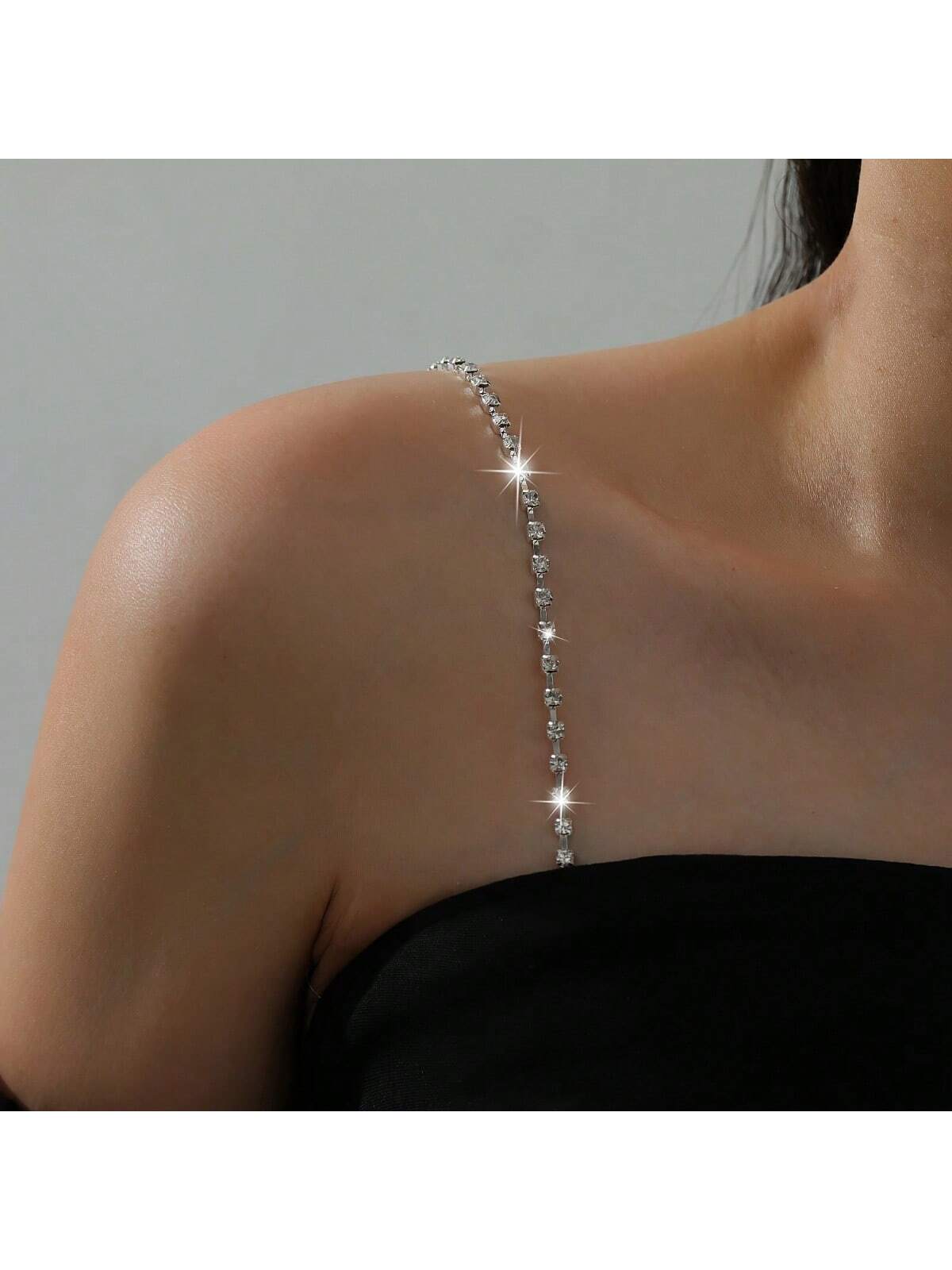 우아한 조절 가능한 라인스톤 브라 스트랩, 섹시한 어깨 - Body Jewelry Bra 리뷰 및 가격