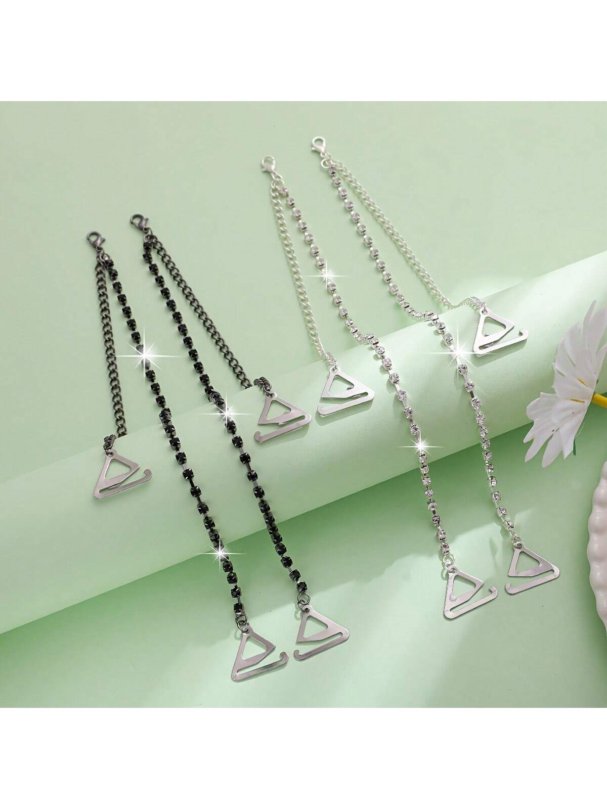 우아한 조절 가능한 라인스톤 브라 스트랩, 섹시한 어깨 - Body Jewelry Bra 리뷰 및 가격