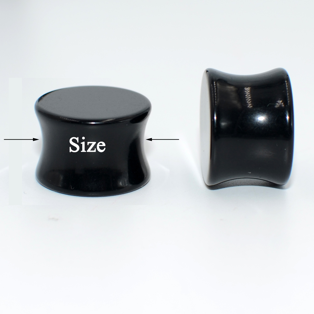 1 쌍 3mm-50mm 큰 크기 솔리드 아크릴 안장 귀 - Body Jewelry Ear Gauges 리뷰 및 가격