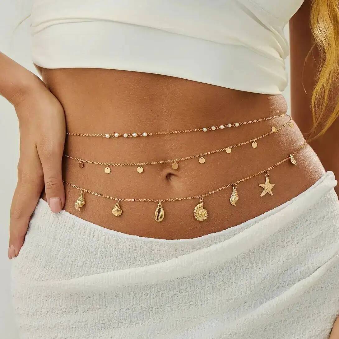 IngeSight.Z 3 개/대 Boho 불가사리 조가 - Body Jewelry Waist Chains 리뷰 및 가격