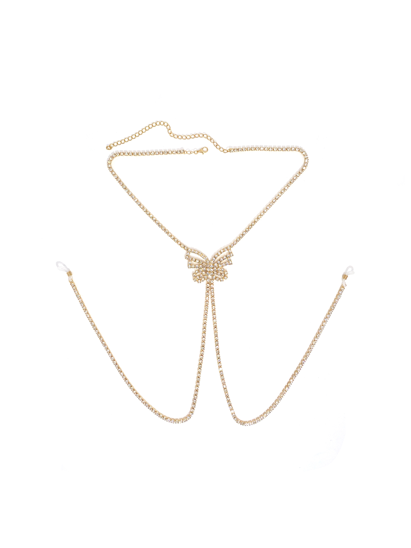 여성용 섹시한 술 나비 젖꼭지 체인, 비 천공 라인석  - Body Jewelry Rhinestone 리뷰 및 가격