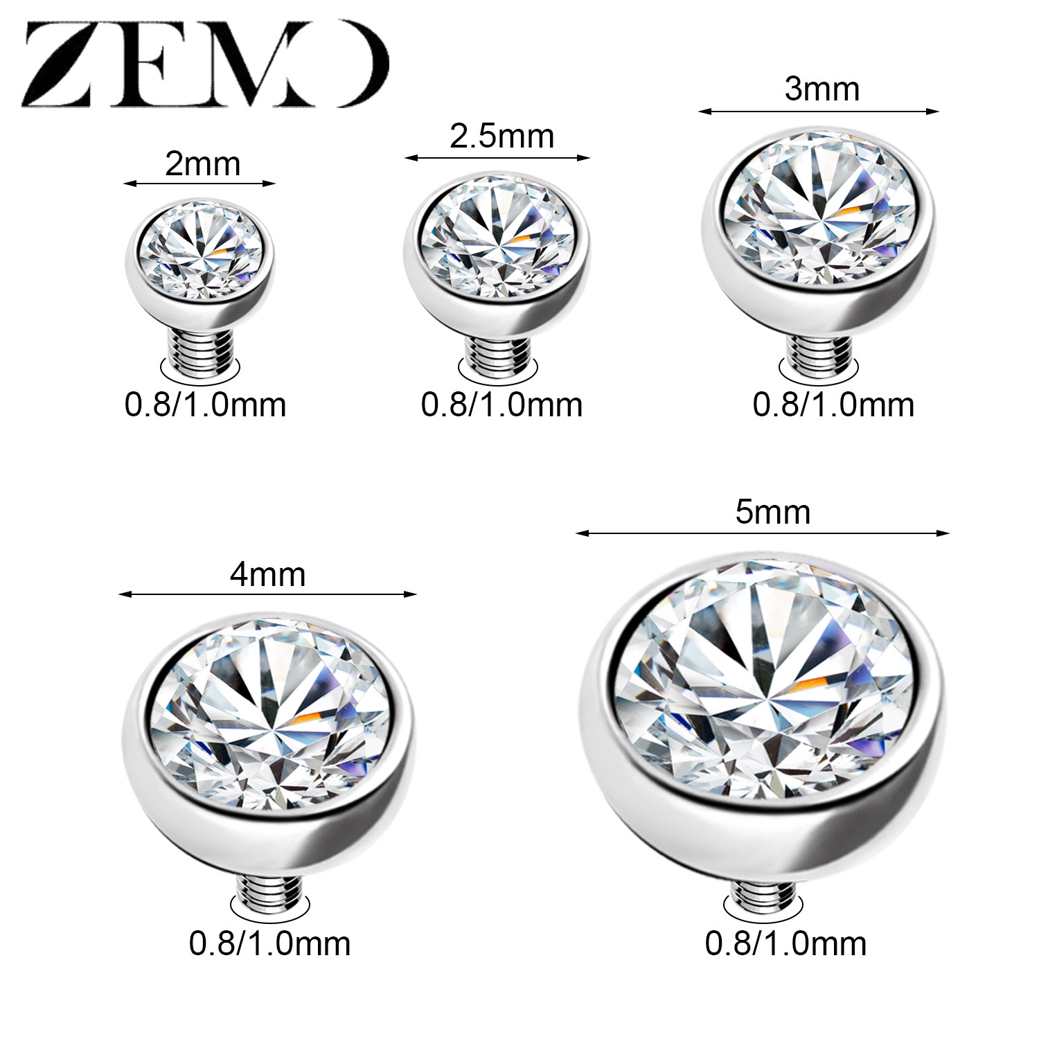 ZEMO 1-2개/세트 스테인리스 스틸 더멀 앵커 표면 - Body Jewelry Dermal 리뷰 및 가격