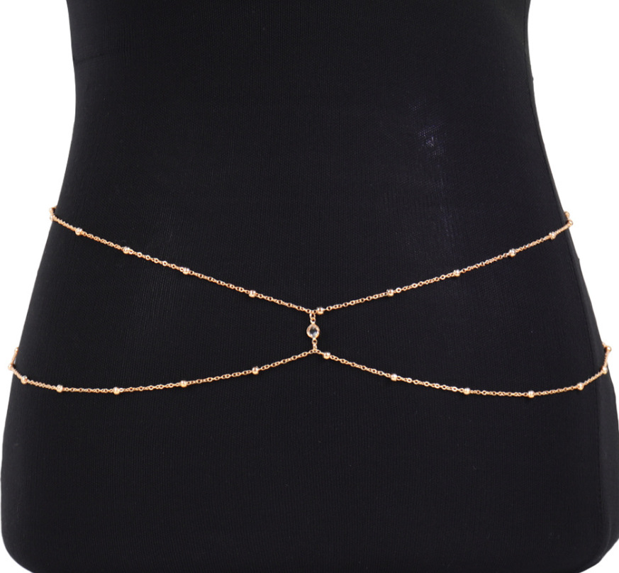 여성용 클리어 라인석 비즈 밸리 체인, 골드 실버 컬러 - Body Jewelry Bra 리뷰 및 가격