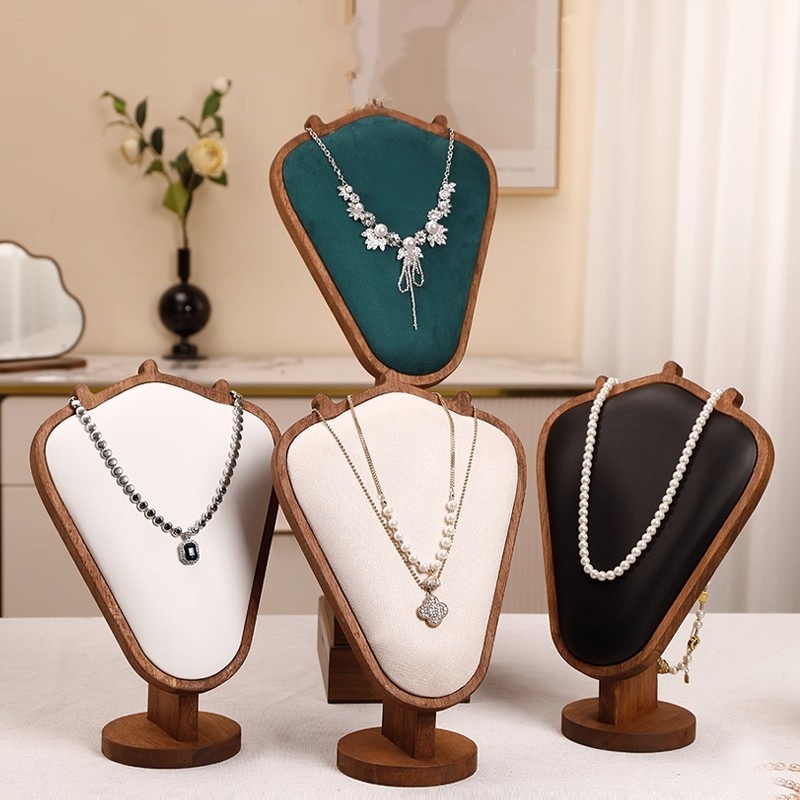 바디 우드 목걸이 진열대, 화이트 가죽 소프트 매트 목 - Body Jewelry Store 리뷰 및 가격