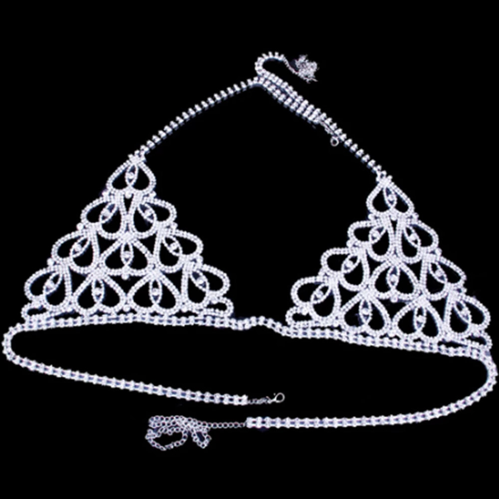 패션 라인 석 하트 브래지어 끈 팬티 세트 비키니 커버 - Body Jewelry Bra 리뷰 및 가격