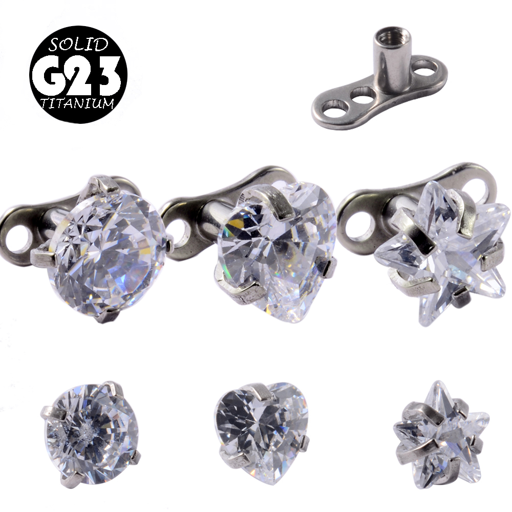 1Peice G23 티타늄 피부 앵커 다이버 피부에 숨 - Body Jewelry Dermal 리뷰 및 가격