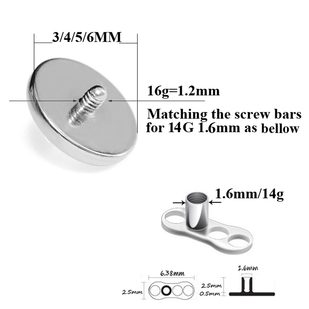 1 PC 외과 강철 프롱 지르콘 피부 앵커 탑 오팔 마 - Body Jewelry Dermal 리뷰 및 가격