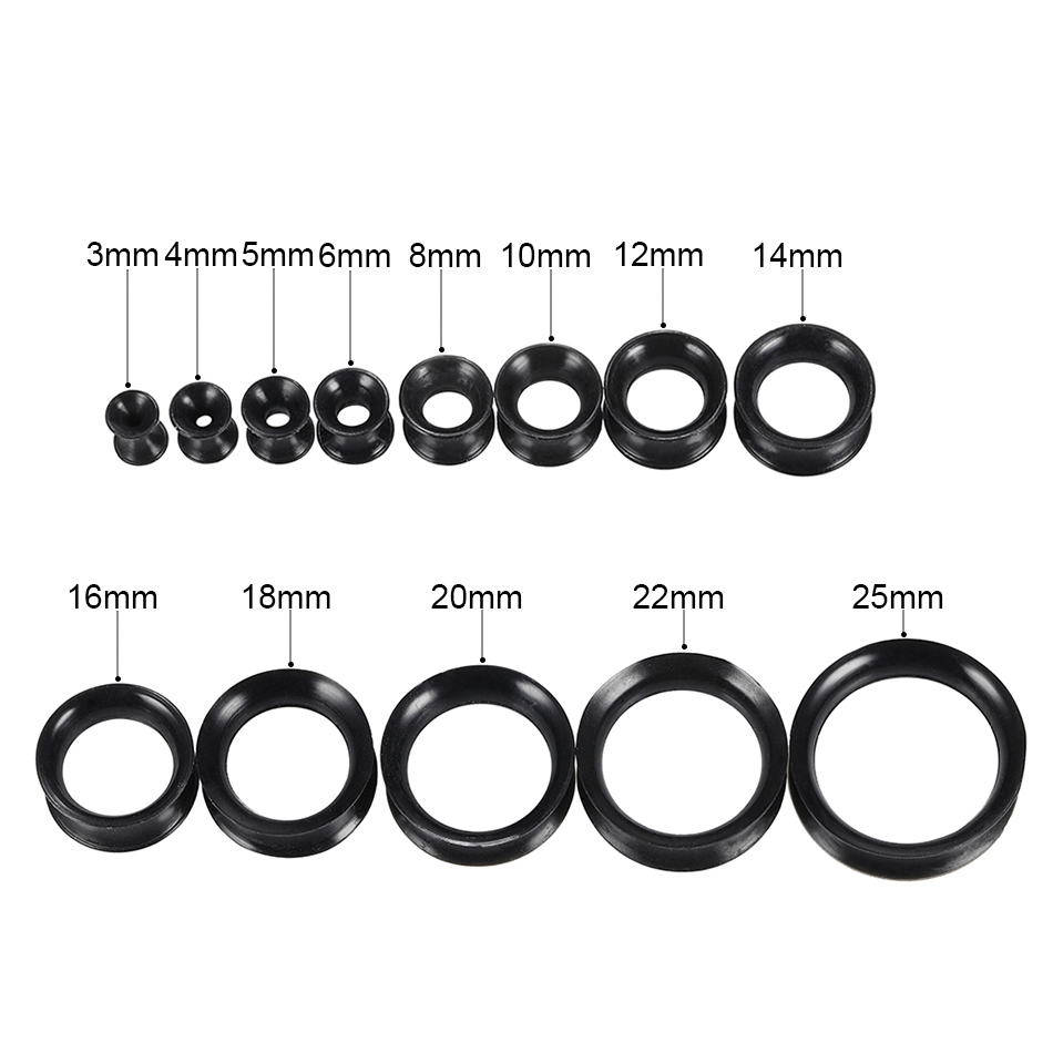 30 개/몫 실리콘 유연한 귀 육체 터널 플러그 피어싱 - Body Jewelry Ear Gauges 리뷰 및 가격
