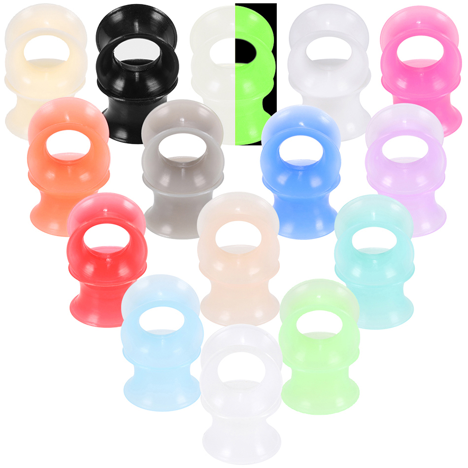 30 개/몫 실리콘 유연한 귀 육체 터널 플러그 피어싱 - Body Jewelry Ear Gauges 리뷰 및 가격