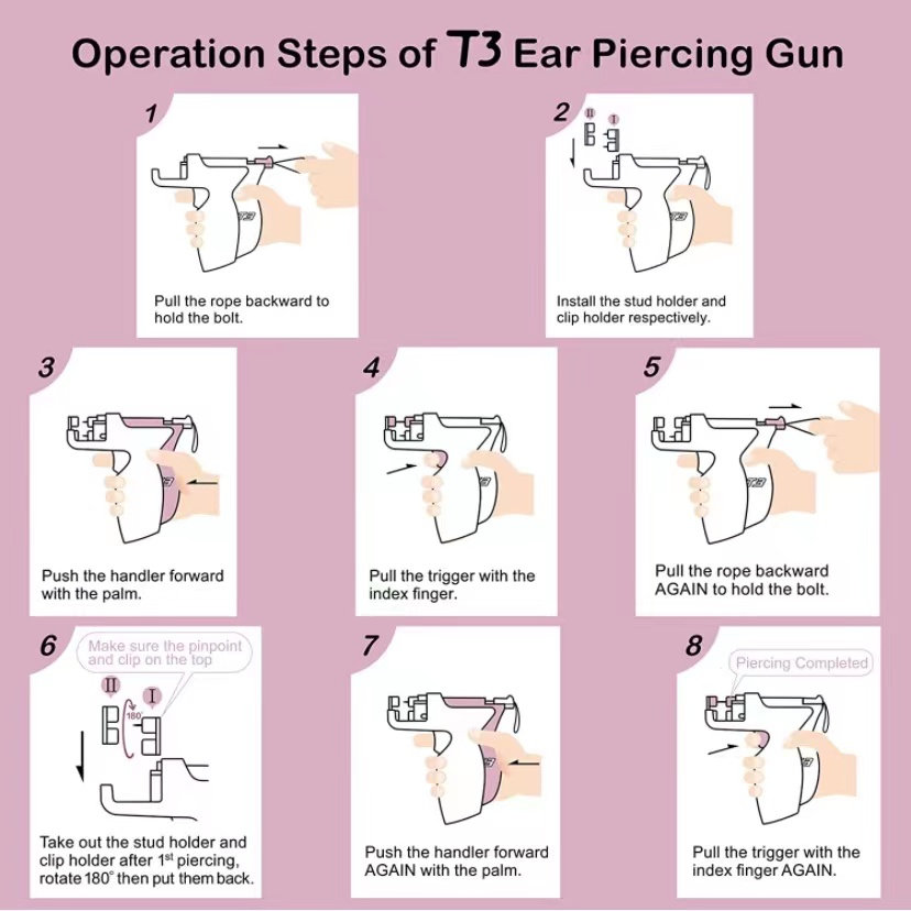 T3 귀 피어싱 총 키트 무균 피어싱 귀걸이 미용실 보 - Body Jewelry Store 리뷰 및 가격