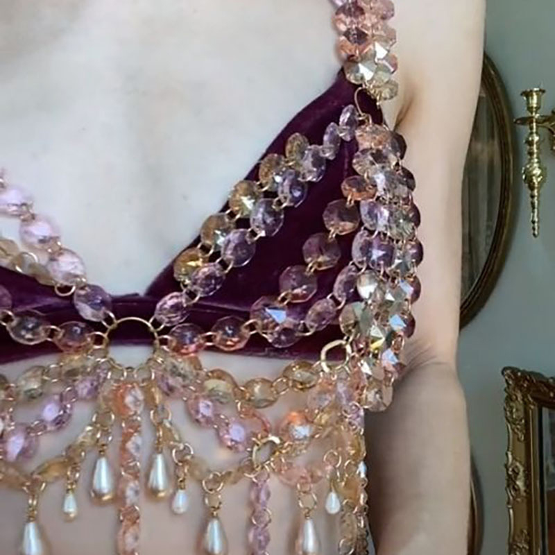 2026 신상 Y2K 페스티벌 여성 크리스탈 바디 체인 - Body Jewelry Bra 리뷰 및 가격