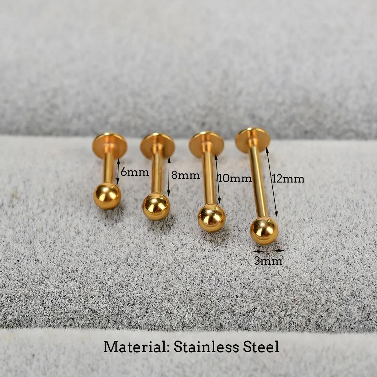 6/8/10/12mm 스테인레스 스틸 골든 볼 Labr - Body Jewelry Trend 리뷰 및 가격