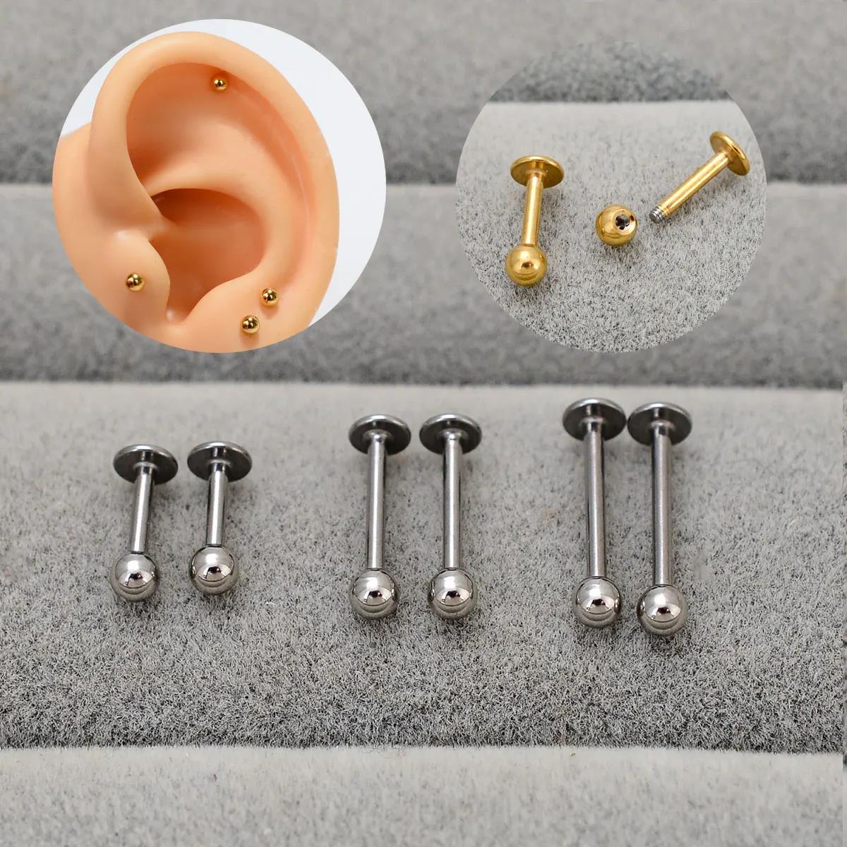 6/8/10/12mm 스테인레스 스틸 골든 볼 Labr - Body Jewelry Trend 리뷰 및 가격