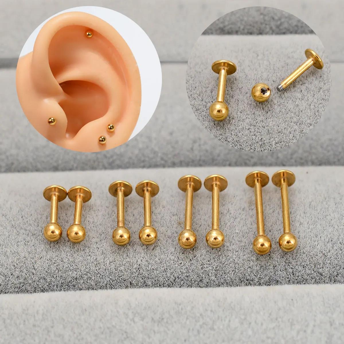 6/8/10/12mm 스테인레스 스틸 골든 볼 Labr - Body Jewelry Trend 리뷰 및 가격