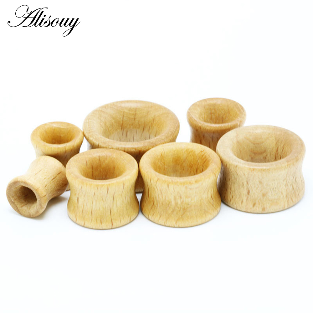 1PC 패션 귀 플러그 나무 재질 터널형 귀 확장기 6 - Body Jewelry Ear Gauges 리뷰 및 가격