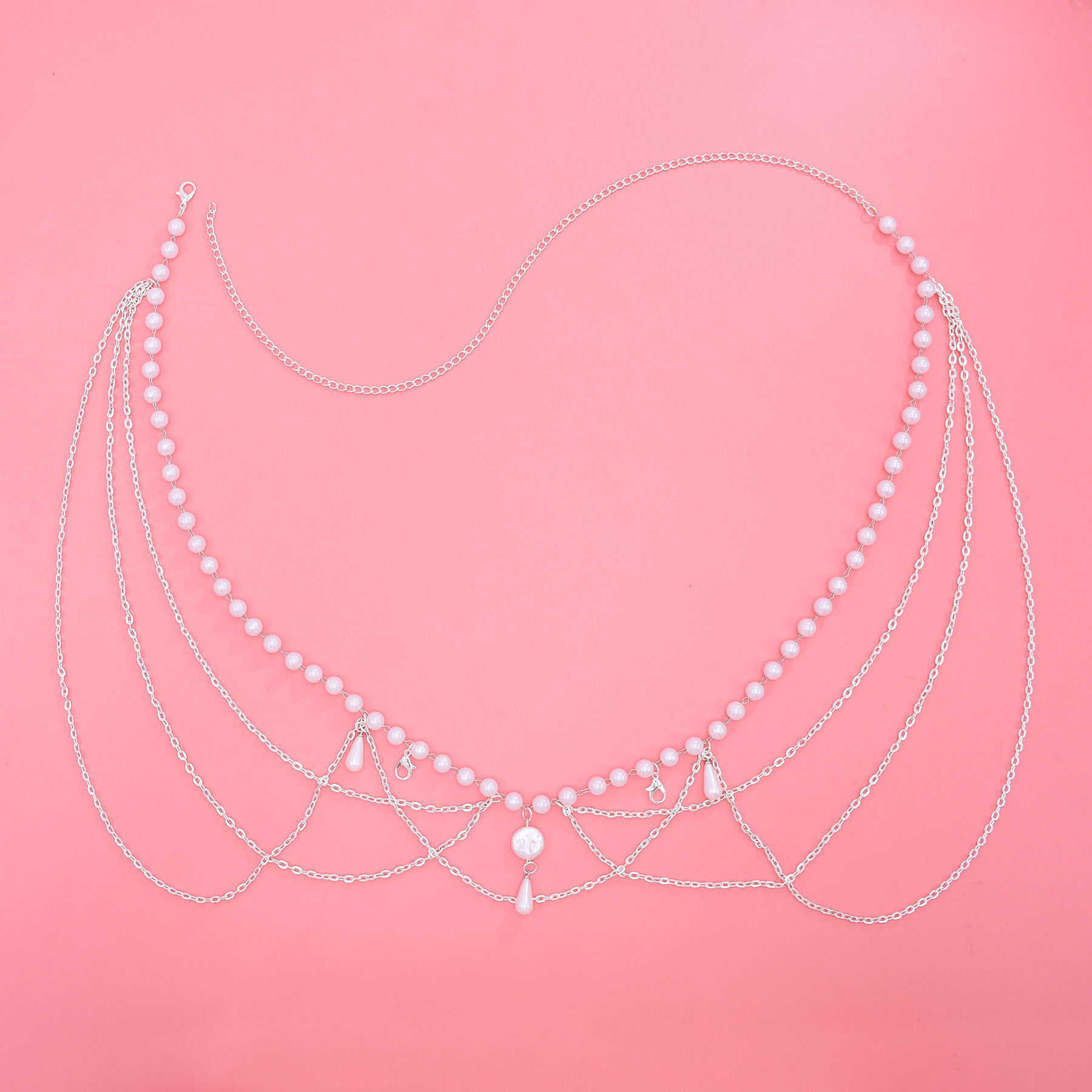 섹시한 허리 체인 벨트 여성을위한 멀티 레이어 모조 진 - Body Jewelry Waist Chains 리뷰 및 가격
