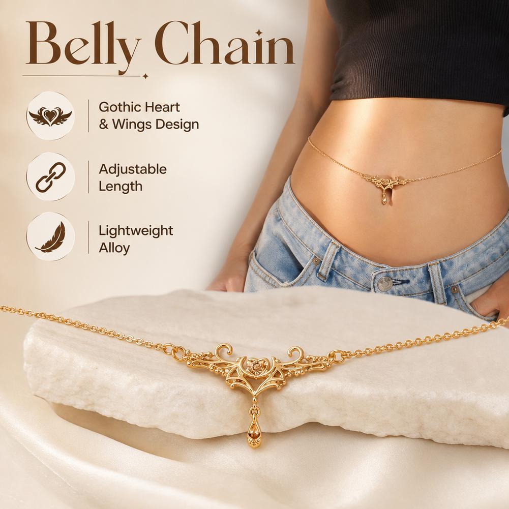 고딕 하트 불꽃 허리 체인 Y2K 스타일 바디 주얼리  - Body Jewelry Waist Chains 리뷰 및 가격