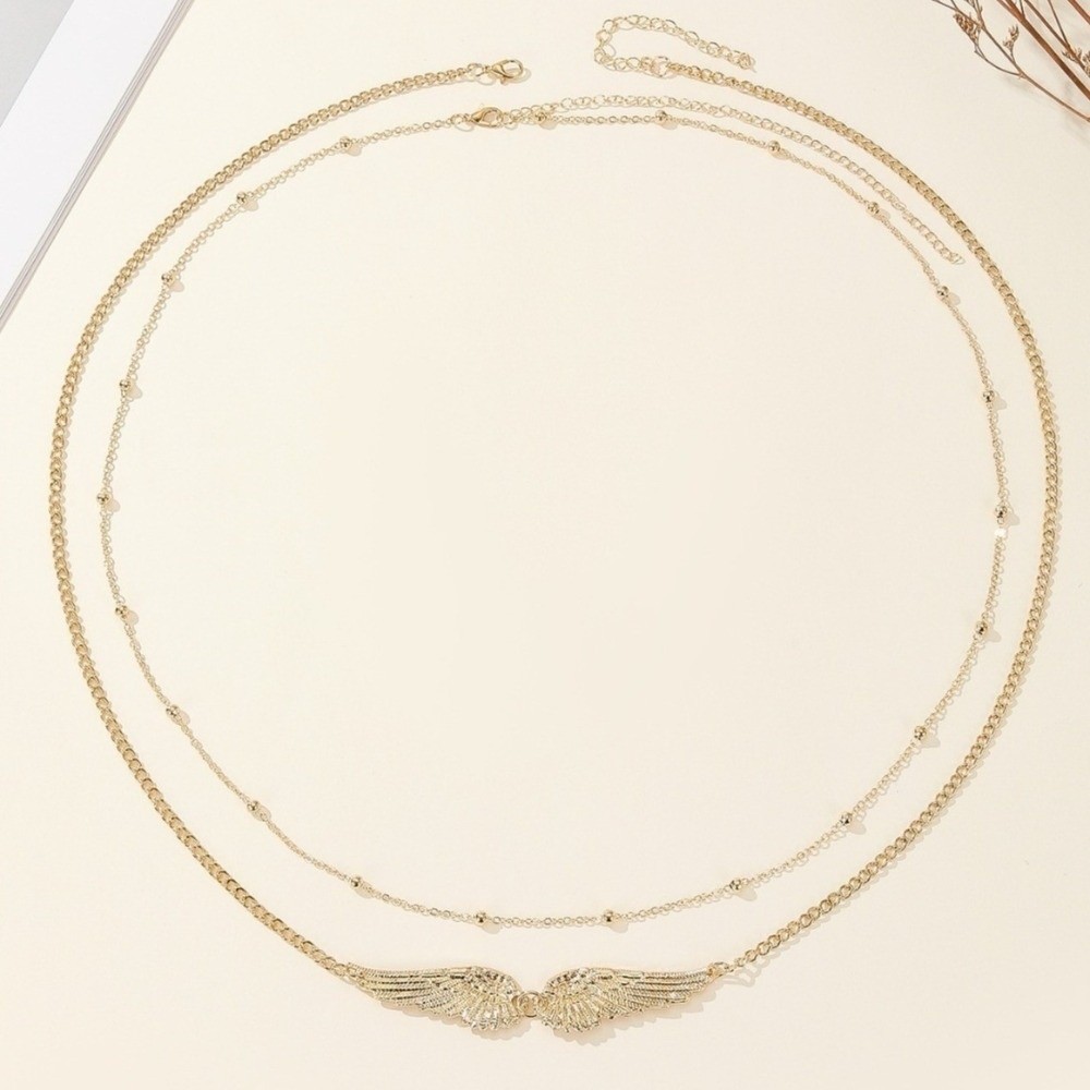 트렌디하고 우아한 이중 레이어 날개 바디 체인 비즈 참 - Body Jewelry Waist Chains 리뷰 및 가격